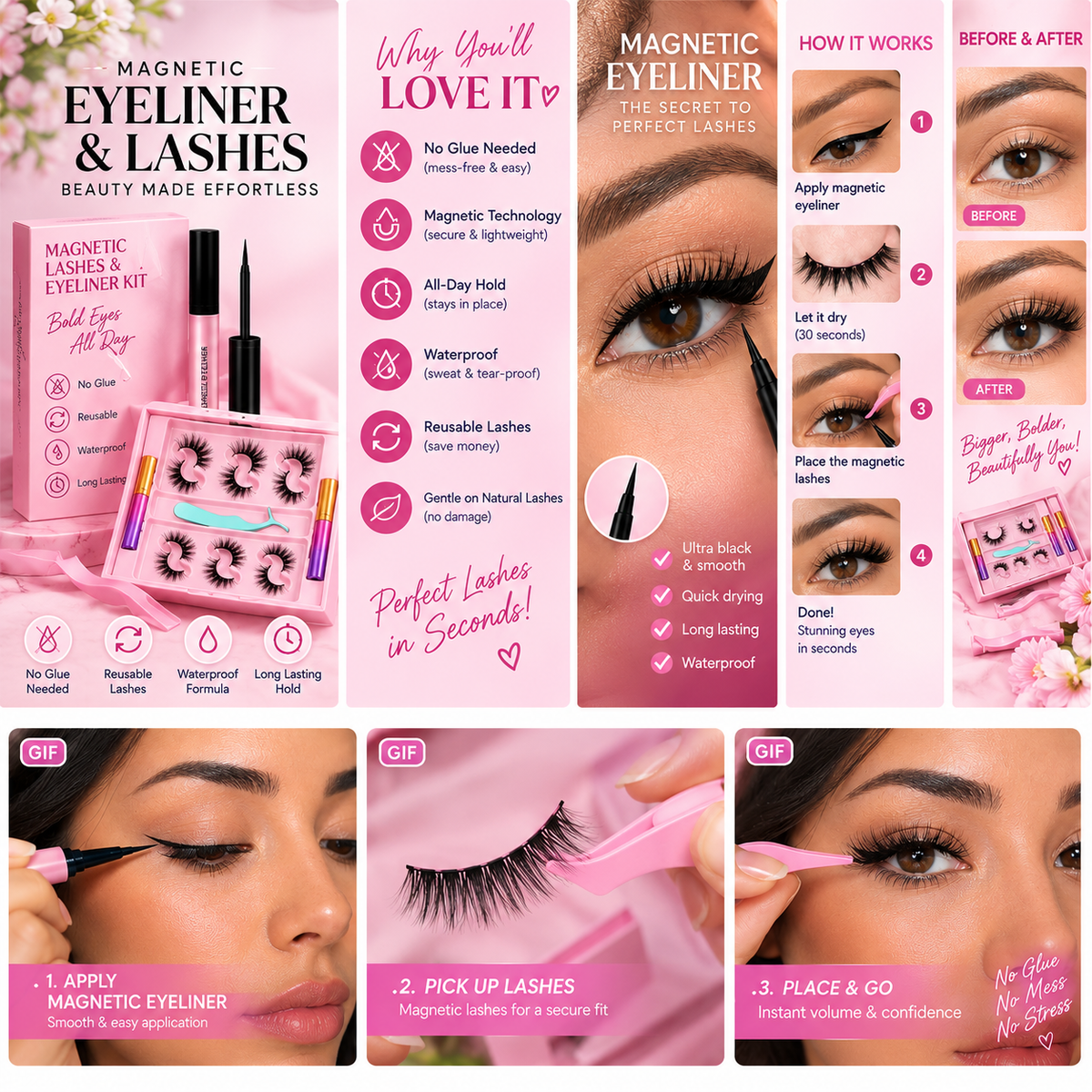 FeatherLock Magnetic Lashes + Eyeliner 1