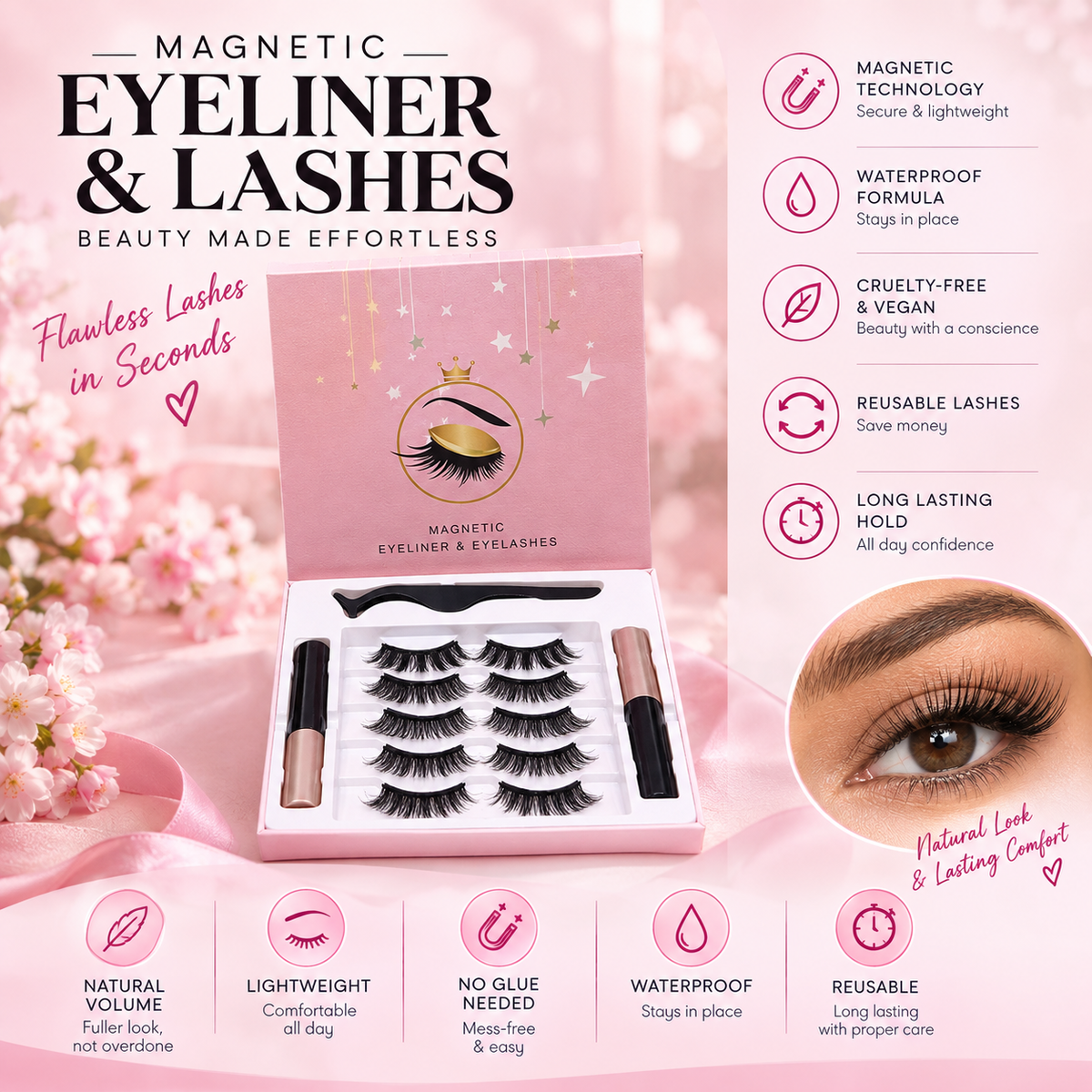 FeatherLock Magnetic Lashes + Eyeliner